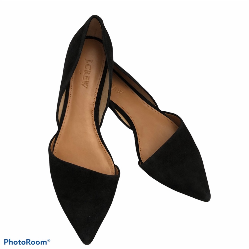 J.Crew Suede D’Orsay Pointed Toe Flats